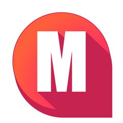 ikona z długim cieniem na tle strzałki pinezki © vempireart