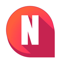 ikona z długim cieniem na tle strzałki pinezki © vempireart