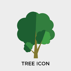 Tree icon vector sign and symbol isolated on white background, Tree logo concept
