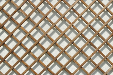 Geometric texture from garden. Wooden construction with shadows.. Abstract. 