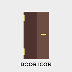 Door icon vector sign and symbol isolated on white background, Door logo concept