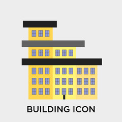 Building icon vector sign and symbol isolated on white background, Building logo concept