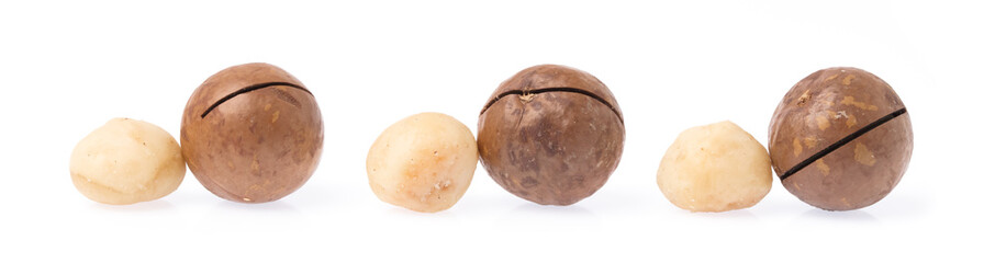 macadamia isolated on white background
