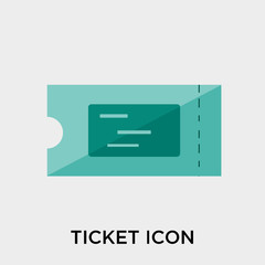 Ticket icon vector sign and symbol isolated on white background, Ticket logo concept