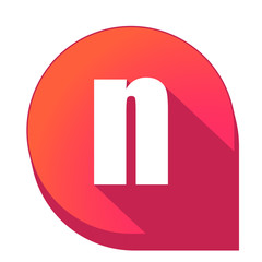 ikona z długim cieniem na tle strzałki pinezki © vempireart