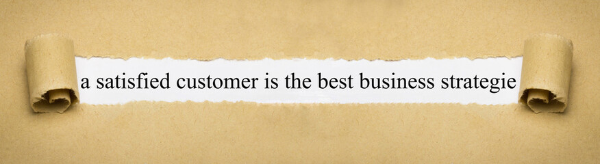 Fototapeta na wymiar a satisfied customer is the best business strategie