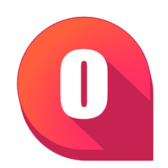 ikona z długim cieniem na tle strzałki pinezki © vempireart