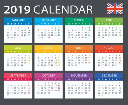 Calendar 2019 - English Version