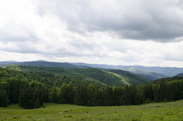 Fototapeta na wymiar Landscape sky nature mountain blue forest