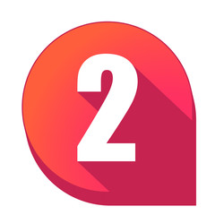 ikona z długim cieniem na tle strzałki pinezki © vempireart