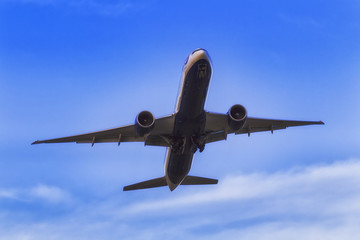 Airplane Bottom Blue Sky