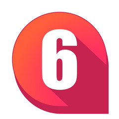 ikona z długim cieniem na tle strzałki pinezki © vempireart