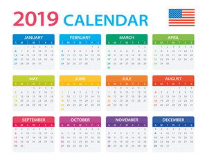 Calendar 2019 - American Version