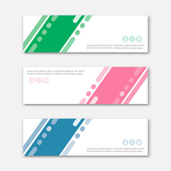 Set of abstract design banner template.