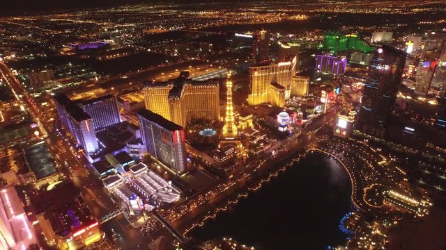 Las Vegas Strip 4k Aerial Footage