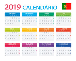 Calendar 2019 - Portuguese Version