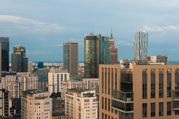Fototapeta na wymiar warsaw city panorama