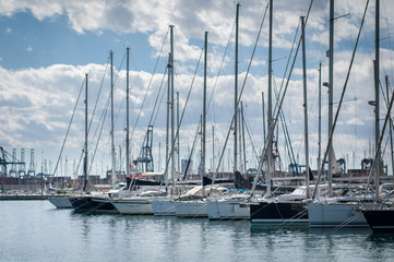 Fototapeta premium sailboats on the pier