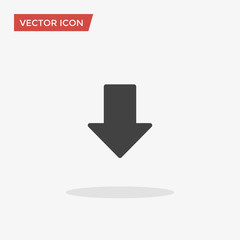 Download Icon in trendy flat style isolated on grey background. Arrow symbol for your web design. Vector illustration, EPS10.