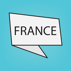 France word on sticker- vector illustration