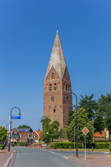 Fototapeta na wymiar Historic tower Juffertoren in Schildwolde, Netherlands