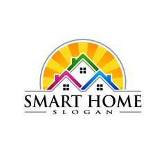 Real estate Logo with Abstract Property and Home shape