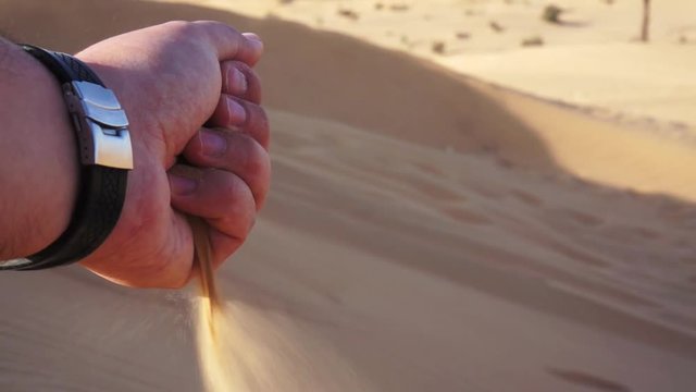 Sand landscape, wonderful dunes. Desert in Dubai.