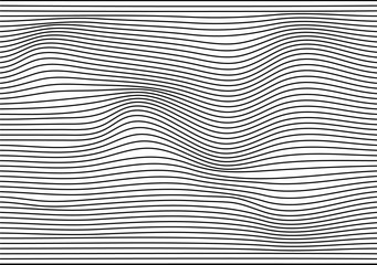 Abstract Modern Stripe line horizontal background,Black stripe curve pattern