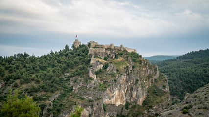 Fototapeta na wymiar Historic Boyabat Castle in Sinop city, Turkey