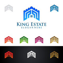 Real estate Logo with Abstract Property and Home shape