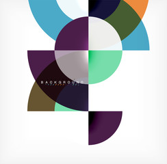 Obraz premium Minimal circle abstract background design, multicolored template for business or technology presentation or web brochure cover layout, wallpaper