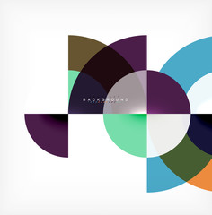 Obraz premium Minimal circle abstract background design, multicolored template for business or technology presentation or web brochure cover layout, wallpaper