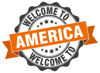 America round ribbon seal