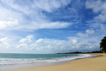 Fototapeta na wymiar Beach and sky on Phuket Thailand Weekend.
