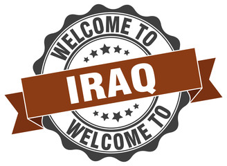 Iraq round ribbon seal