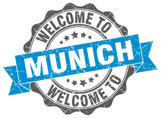 Obraz premium Munich round ribbon seal