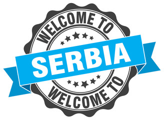 Serbia round ribbon seal