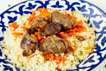 Lamb pilaf with carrot