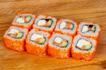 Salmon and cheese roll