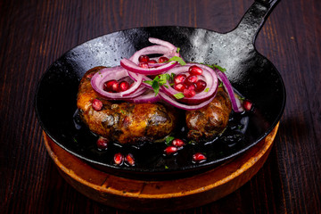 Roasted pork sausages