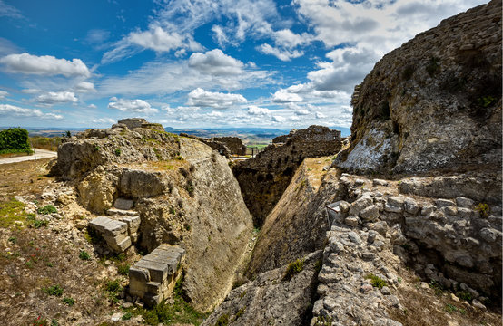 Castle ruins of Medina-Sidonia.