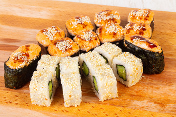 Traditional sushi set