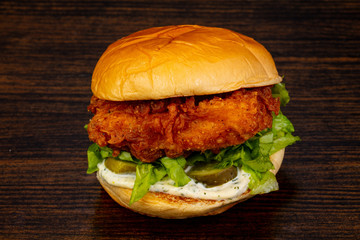 Tasty hot burger