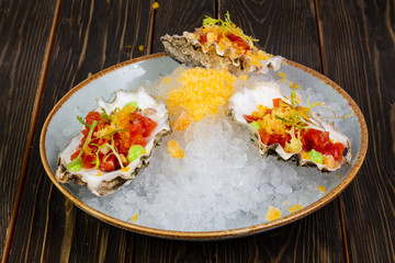 Salmon tartar with avocado