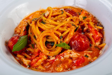 Spaghetti with Crab