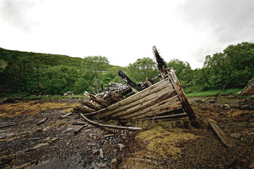 Schiffswrack auf den Lofoten