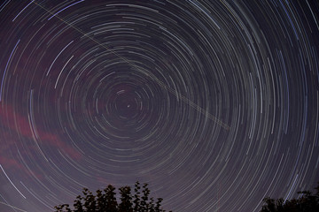Etoiles tournent autour de l'étoile polaire