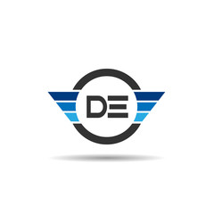 Initial Letter DE Logo Template Design