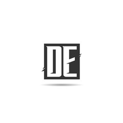 Initial Letter DE Logo Template Design