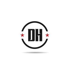 Initial Letter DH Logo Template Design